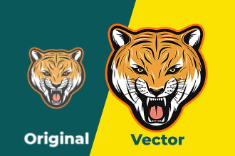 do vector tracing, redraw logo in vector format