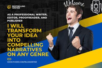 professionally ghostwrite your book or ebook on any genre