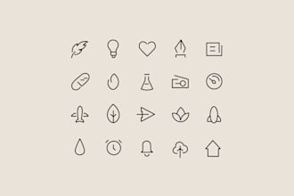 design an ultra crisp icon set vector logo