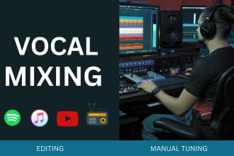 perfectly tune,edit and mix your vocal tracks