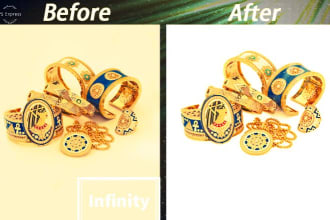 do jewellery background remove and retouch