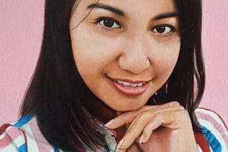 do acrylic painting portrait on canvas