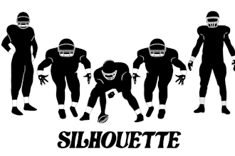 design a vector silhouette,line art vector illustrations,stencil silhouette logo