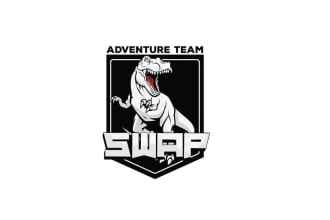 design an epic badge logo for an adventure running team