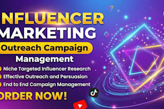 manage and outreach your influencer marketing campaign for instagram and tiktok