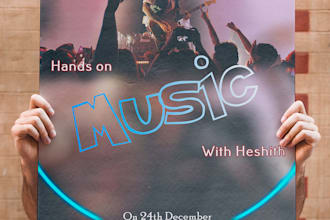 design stylish music and other events flyers and posters