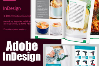 design product catalog, recipe book, manual  with adobe indesign
