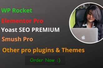 install elementor pro, wp rocket, yoast SEO in 30 minutes