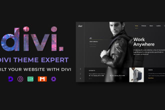 design and develop wordpress website using divi theme