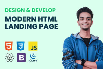 design modern html landing page