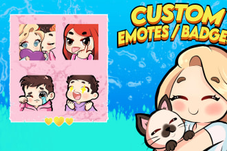 create amazing twitch,discord and yt emotes or sub badges