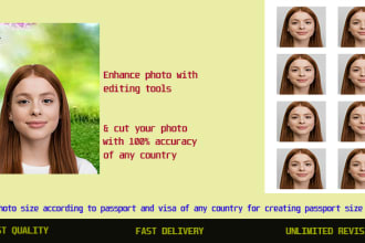 create passport and visa size photo from your picture