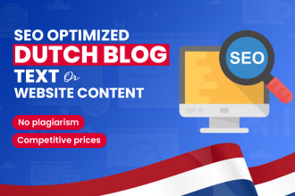 write a SEO proof dutch blog, text or website content