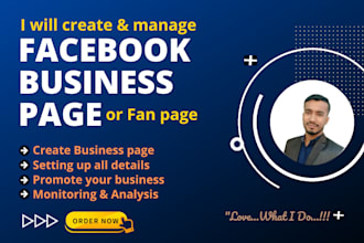 create and manage a facebook business page or fan page