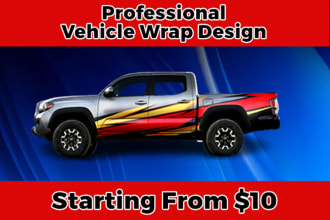 make awesome car, van, vehicle wrap design or vehicle