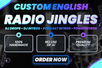 produce custom radio jingles, dj drops, and podcast intros