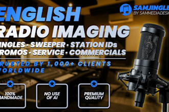 produce professional radio jingles, dj drops, and podcast intros
