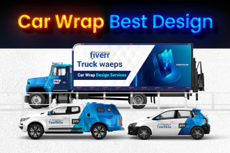 professionally, van, truck, car warp design, vehicle wrap design