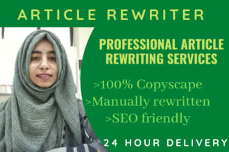 manually rewrite content into an original article