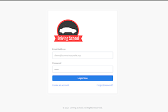 setup driving school management panel for you