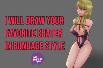 draw your favorite character in bondage style