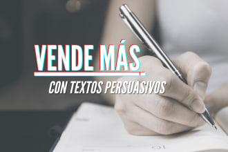 do persuasive copywriting and sales copy in spanish