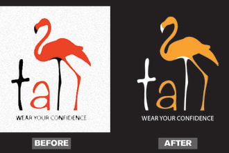 quick fix and vectorize your existing logo