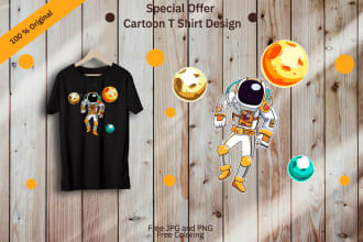 draw cool and cute cartoon t shirt design