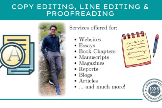 professionally copy edit and line edit anything