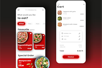 develop flutter react native mobile app for android ios with modern UI