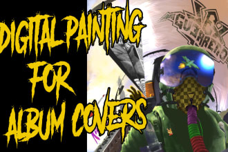 make you an evil digital paint art for metal album covers