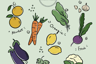 draw freehand, doodle illustration for commercial use