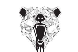 draw geometric animal low poly  art mascot tattoo art
