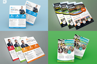 design flyer and product price list buying, renting, property management