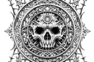make u a dark gothic styled blackwork tattoo design