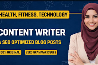 write content as a health and fitness SEO content writer