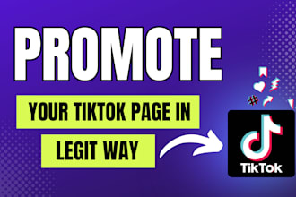 promote your tiktok page in legit way