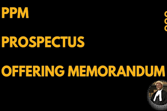 write professional ppm, prospectus, or offering memorandum