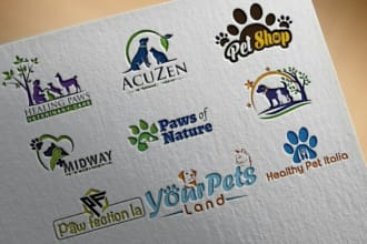 design modern pet,dog,cat and animal logo