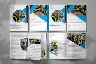 design company profile, business brochure, employee handbook, proposal, reports