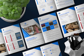 design brochure, company profile, hr employee handbook, proposal, annual report