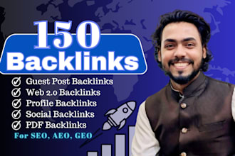 create high quality backlinks including comment, profile, guest post, pdf, forum