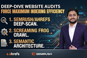 do advanced site audit with semrush, ahrefs and screaming frog