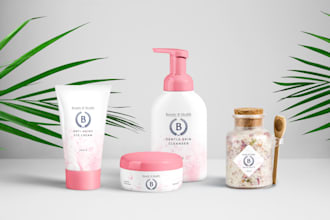 make bottle and pouch label, cosmetic label package, cbd label design box design