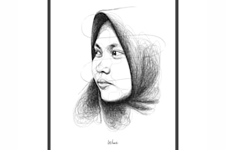 draw cool scribble art from portrait photo