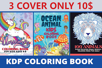 do eye catching book cover, kdp low content book