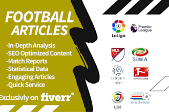 write an amazing football or soccer article for your blog