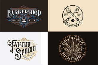 design hand drawn vintage logo