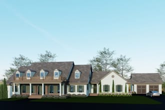 make 3d modeling and rendering from 2d architectural project