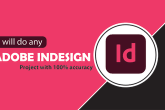 do any adobe indesign project